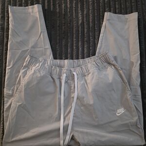Nike Light Gray Drawstring Jogger Pants